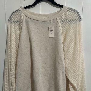 Anthropology off white blouse